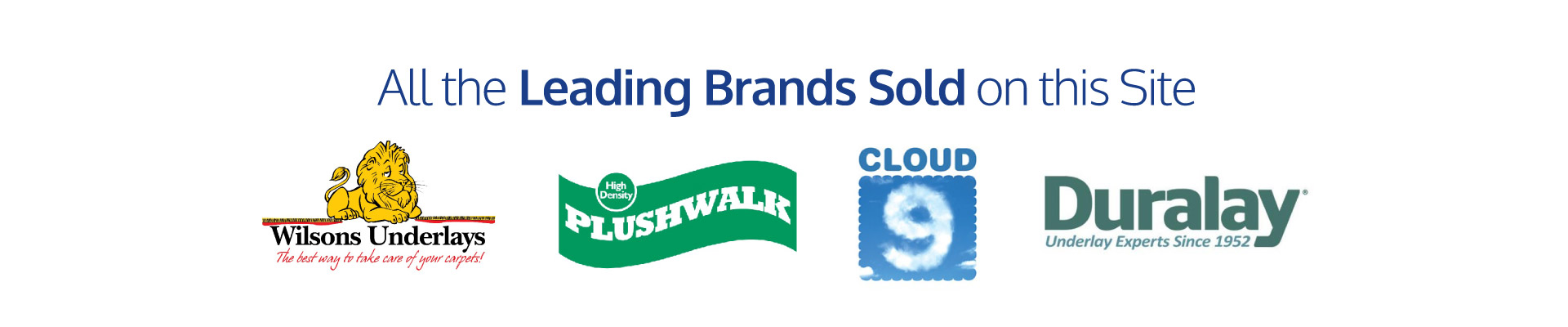 Leading Brands Sold on site banner