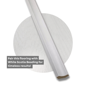 8mm White Laminate Flooring – AC4 Rated – Embossed – V-Groove