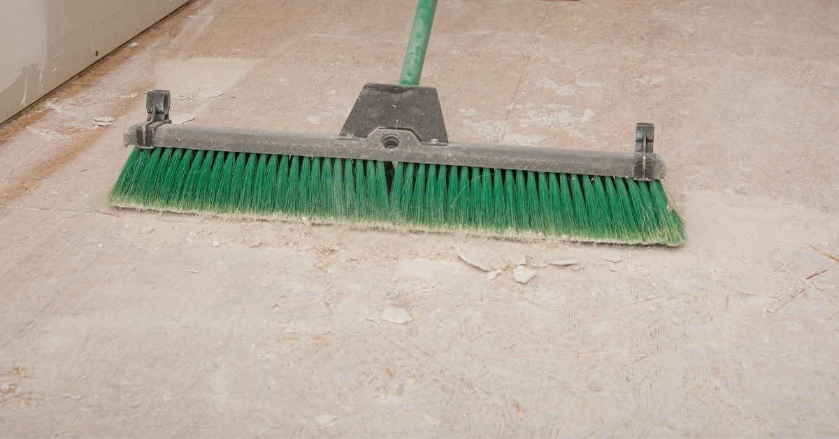 Subfloor being swept