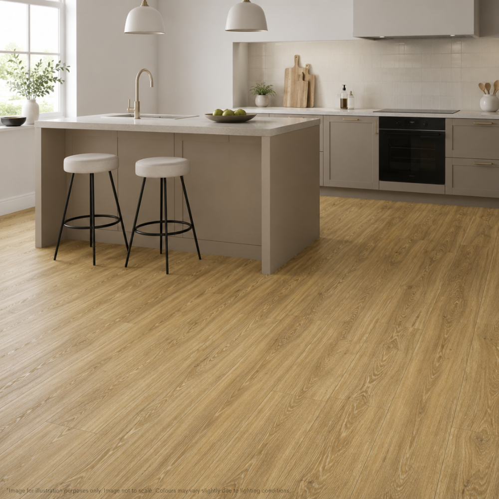 Oak LVT Click Flooring kitchen mock up Oak LVT Click Flooring kitchen mock up image