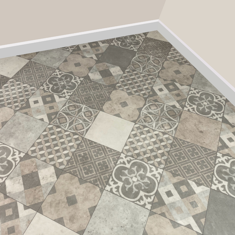 Zarento Poker Vinyl Roll Flooring Product Image