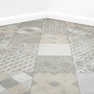 Zarento Poker Moroccan Tile Lino Vinyl Flooring