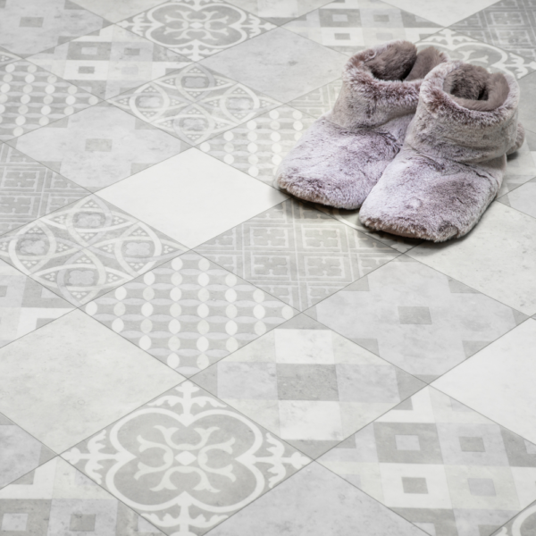 Zarento Poker Moroccan Tile Lino Vinyl Flooring