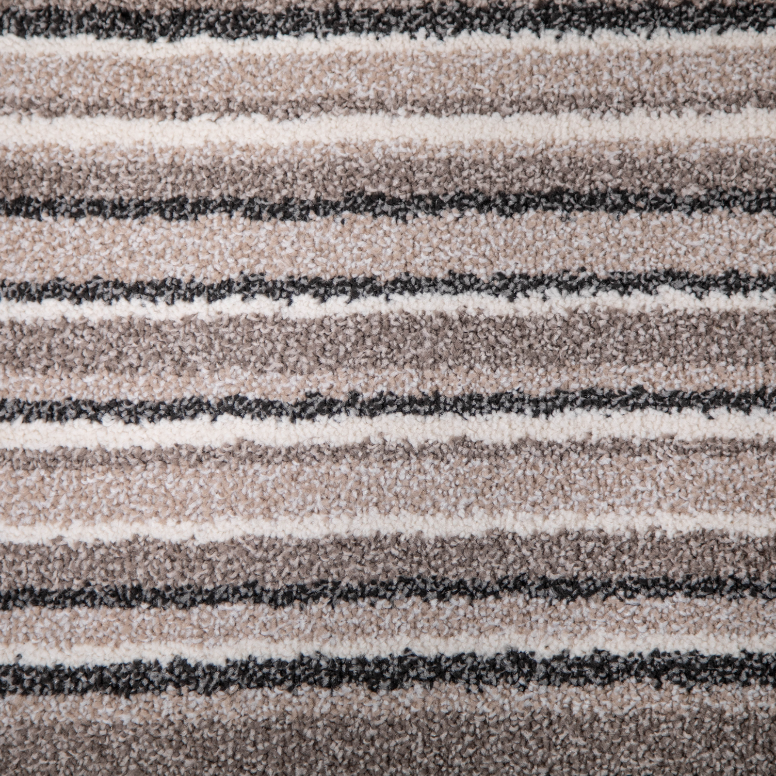 Cream Stripy Seaside Rock Saxony Carpet