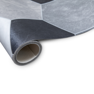 Black & White Venice Tile Lino Flooring