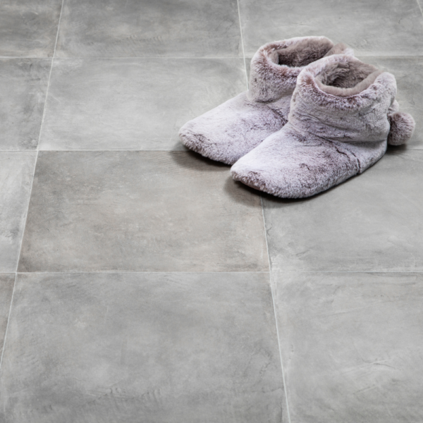 Slate Grey Tile Effect Lino Flooring