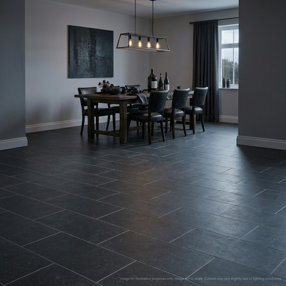 Black Tile Vinyl Black Tile Vinyl Flooring