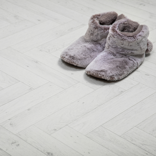 White Oak Parquet Style Lino Flooring