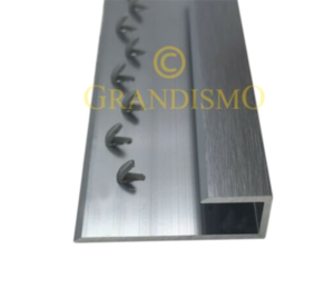 Brushed Grey Square Edge Door Bar