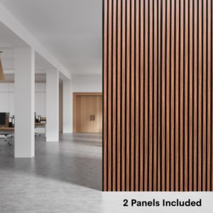 Brown Oak Wall Paneling In Office