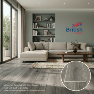 Millennium grey oak SPC flooring living room image