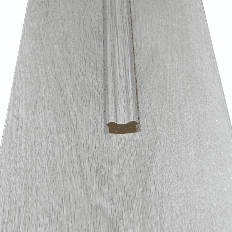 SPC Flooring in Grey Pewter Oak With Matching Scotia Edging Close Up Image SPC Flooring in Grey Pewter Oak With Matching Scotia Edging