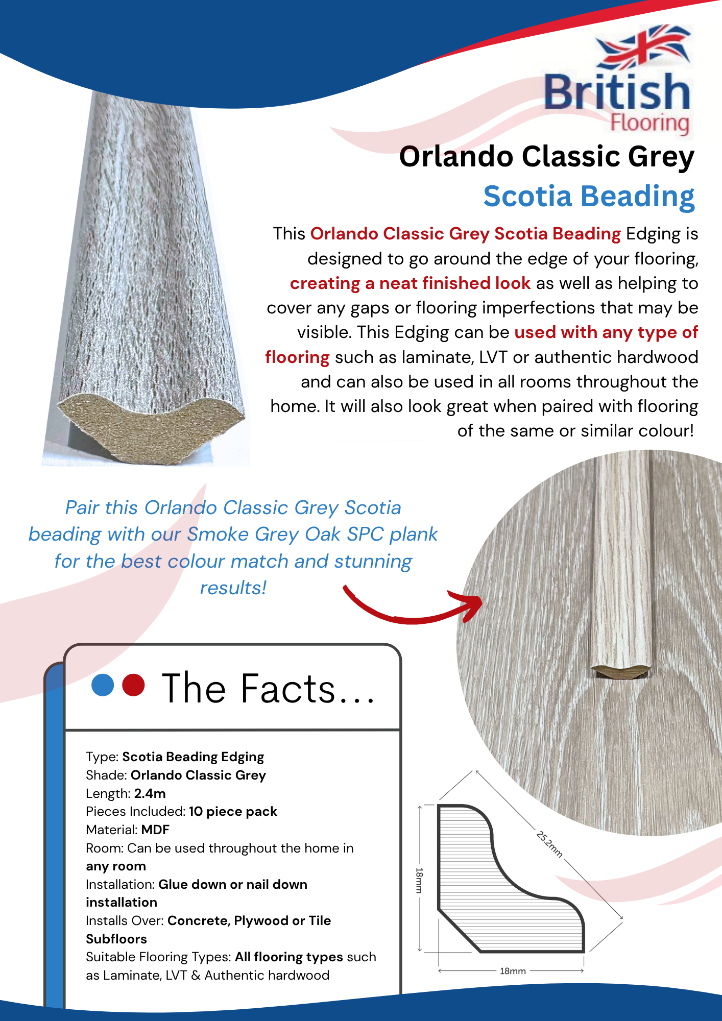 SPC Flooring in Smoke Grey Oak With Matching Scotia Beading Information Sheet SPC Flooring in Smoke Grey Oak With Matching Scotia Beading Spec Sheet