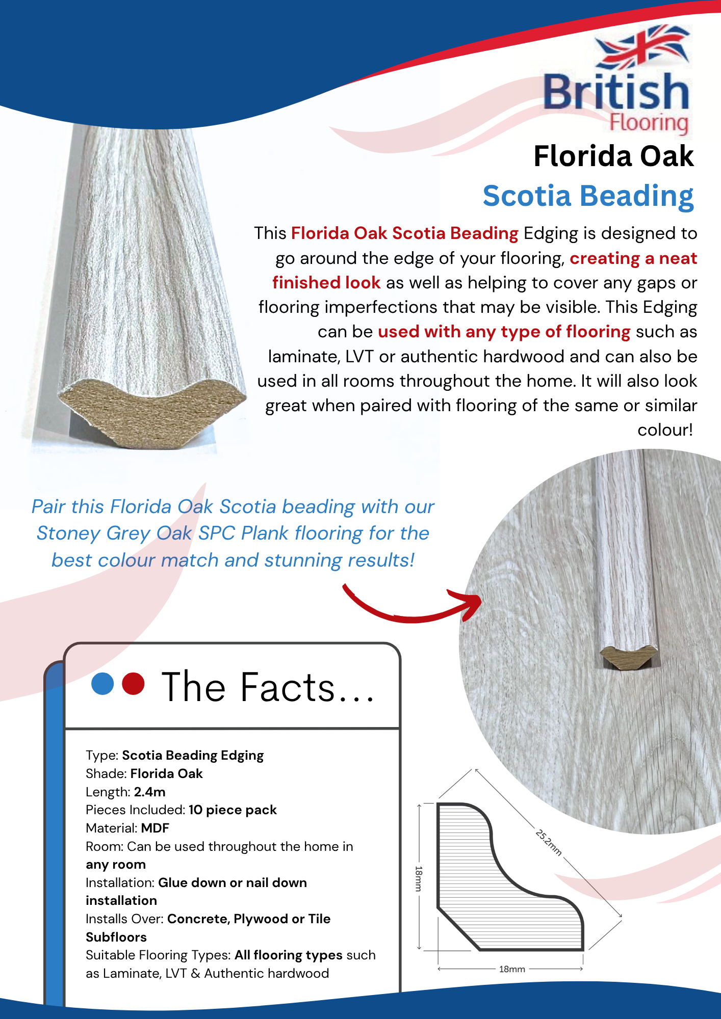 SPC Flooring in Stoney Grey Oak With Matching Scotia Beading Information Sheet SPC Flooring in Stoney Grey Oak With Matching Scotia Beading Spec Sheet