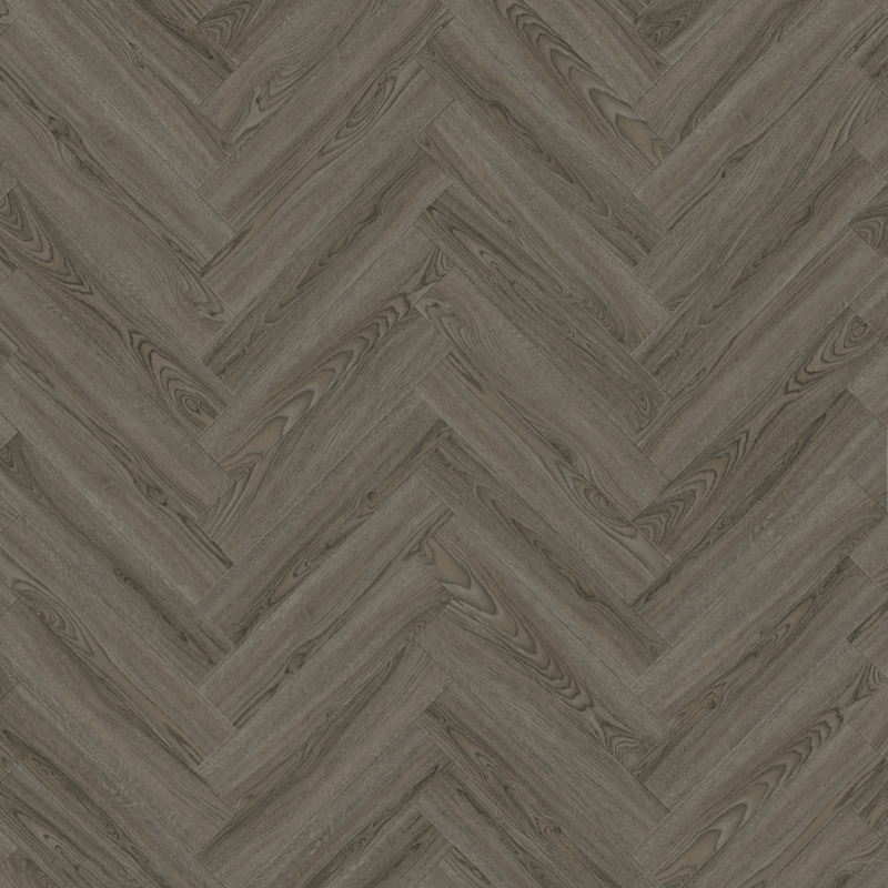 Dark Grey Luxury SPC Herringbone Flooring Click Plank System - 2.22m2 Pack Dark Empire Grey Luxury Herringbone Flooring