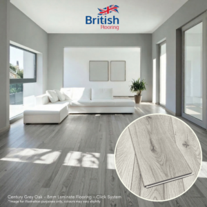 century grey 8mm laminate flooring living room image