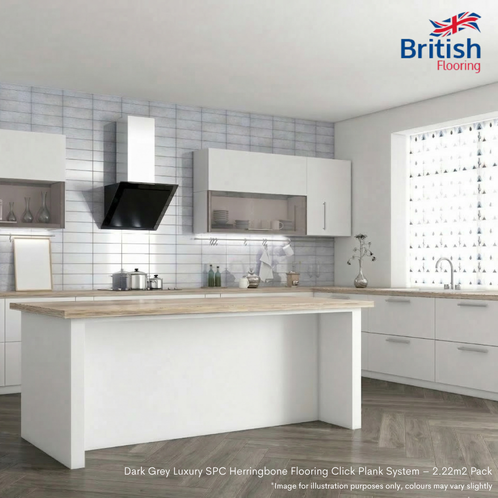 dark empire grey herringbone kitchen image with dark empire grey herringbone flooring