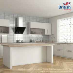 light barley oak herringbone kitchen image