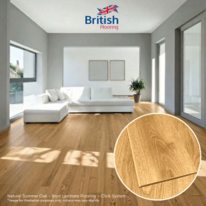 natural summer oak 8mm laminate flooring living room image