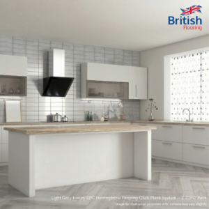 oxford light grey oak herringbone kitchen image