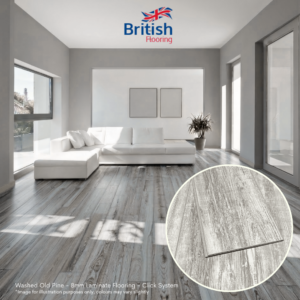 washed old pine 8mm laminate flooring living room image
