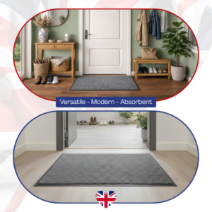 Grey FastMat Indoor Door Mat - in use